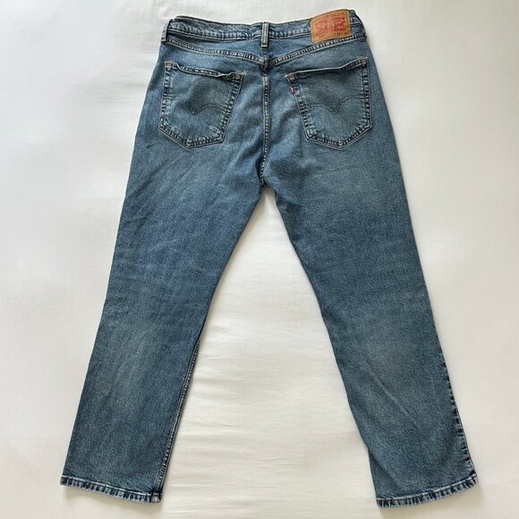 Levis 514 Jeans Mens 36x30 Blue Straight Mid Rise Medium Wash - Picture 2 of 6